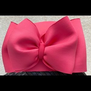 Coral handmade oversized headband bow